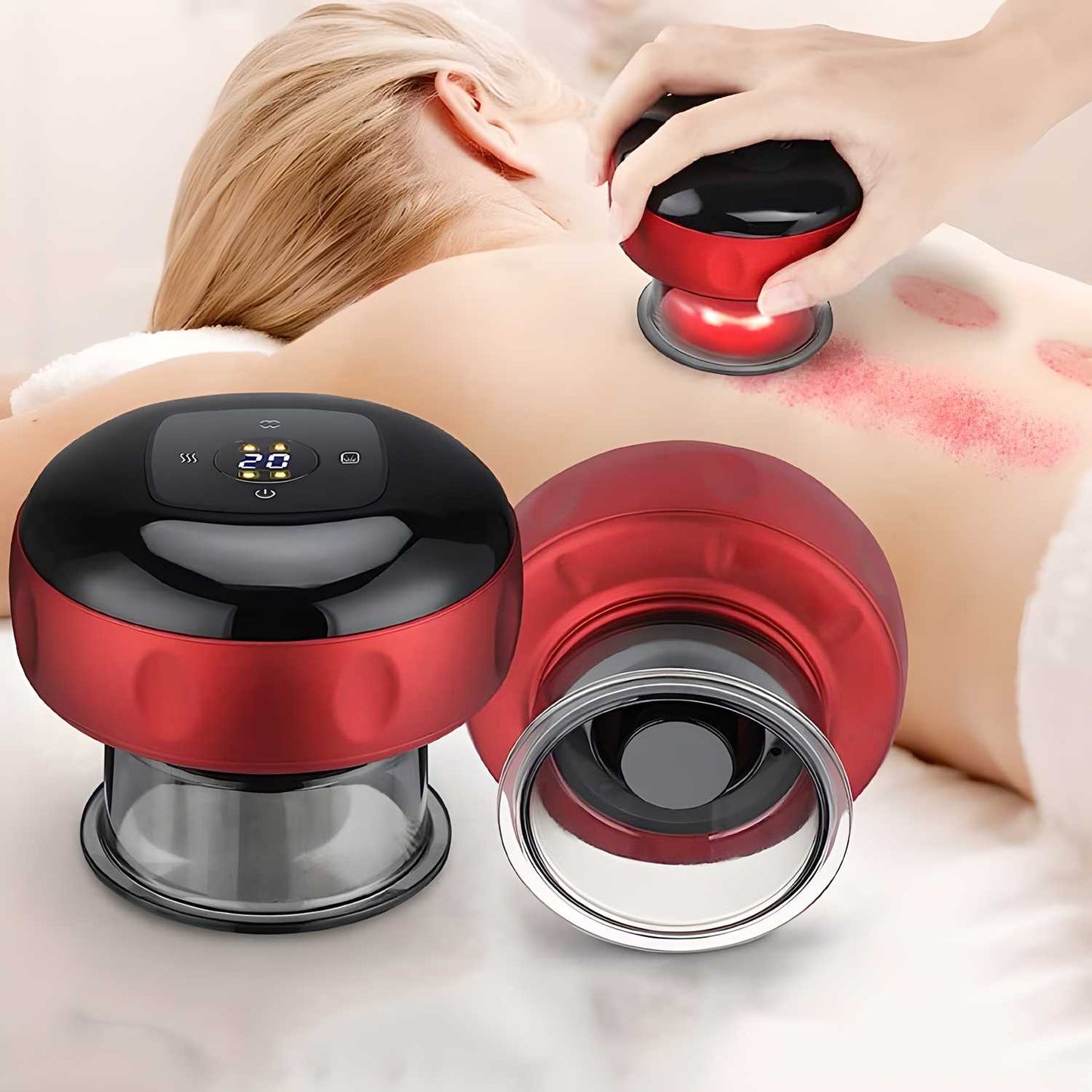 Electric Vacuum Suction Cupping Therapy Device. Full Body Massage Machine for Pain Relief & Detox