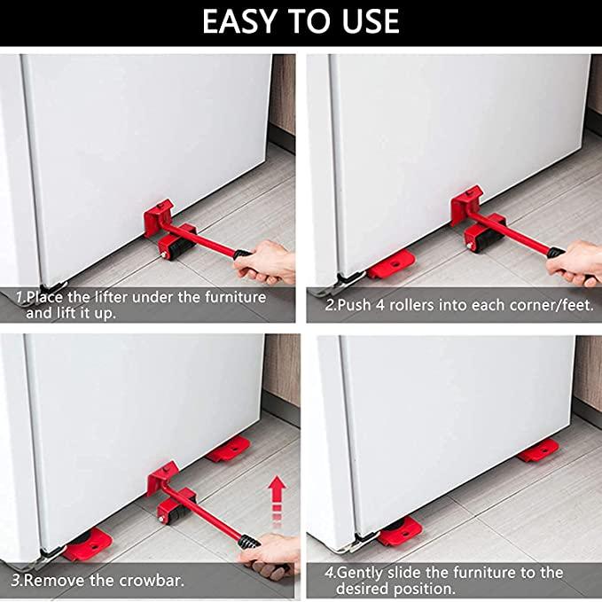 Heavy Duty Furniture Lifter with Sliders – Easy & Safe Furniture Shifting Tool