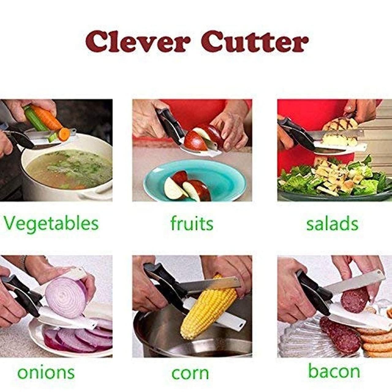 2-in-1 Kitchen Scissors & Food Chopper. Cleaver Cutters