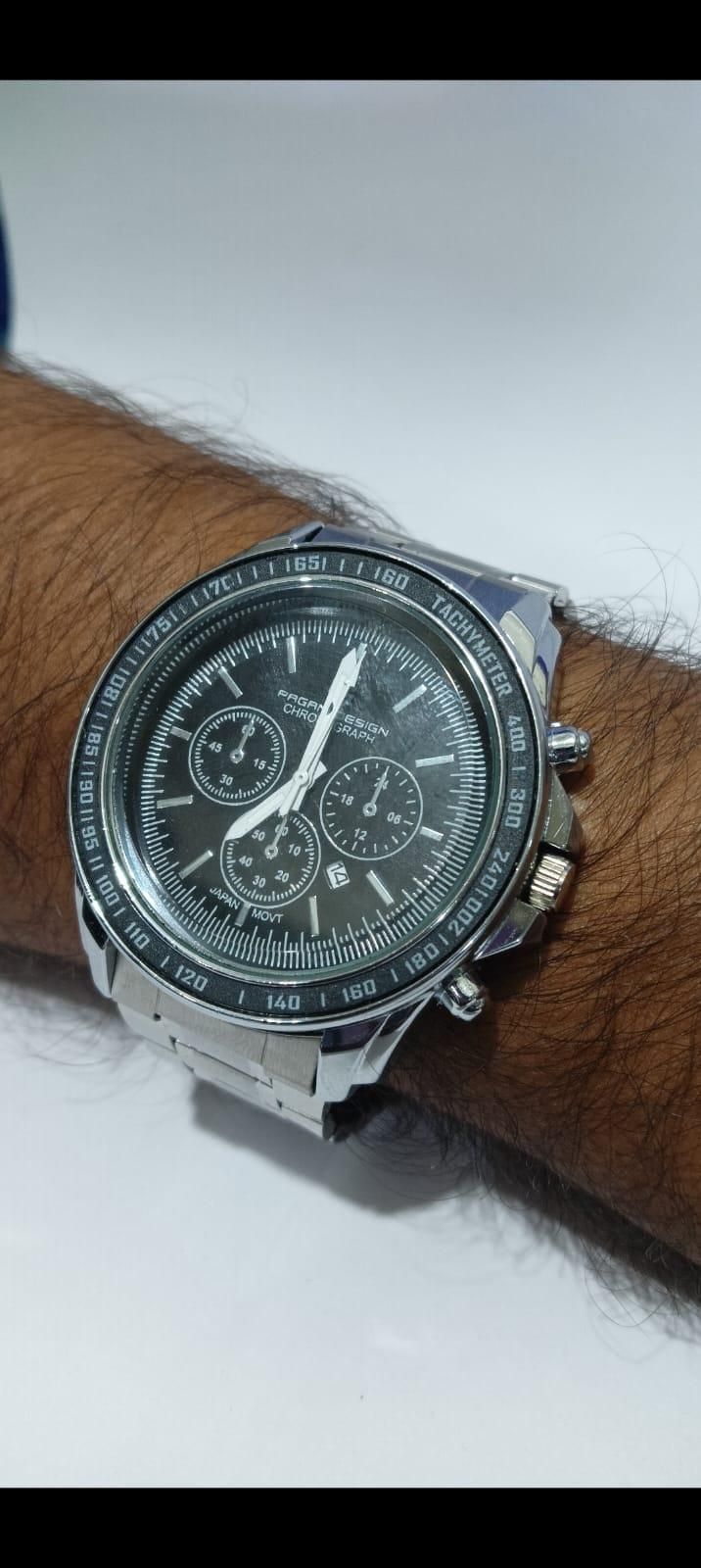 BD Men's Silver Stainless Steel Strap Watch