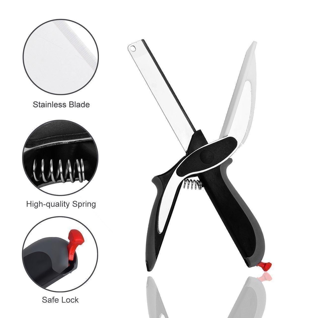 2-in-1 Kitchen Scissors & Food Chopper. Cleaver Cutters