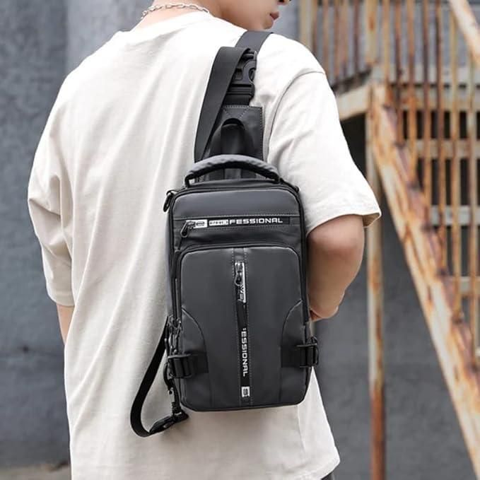 Sling Bag with USB Charging Port - for Men and Women