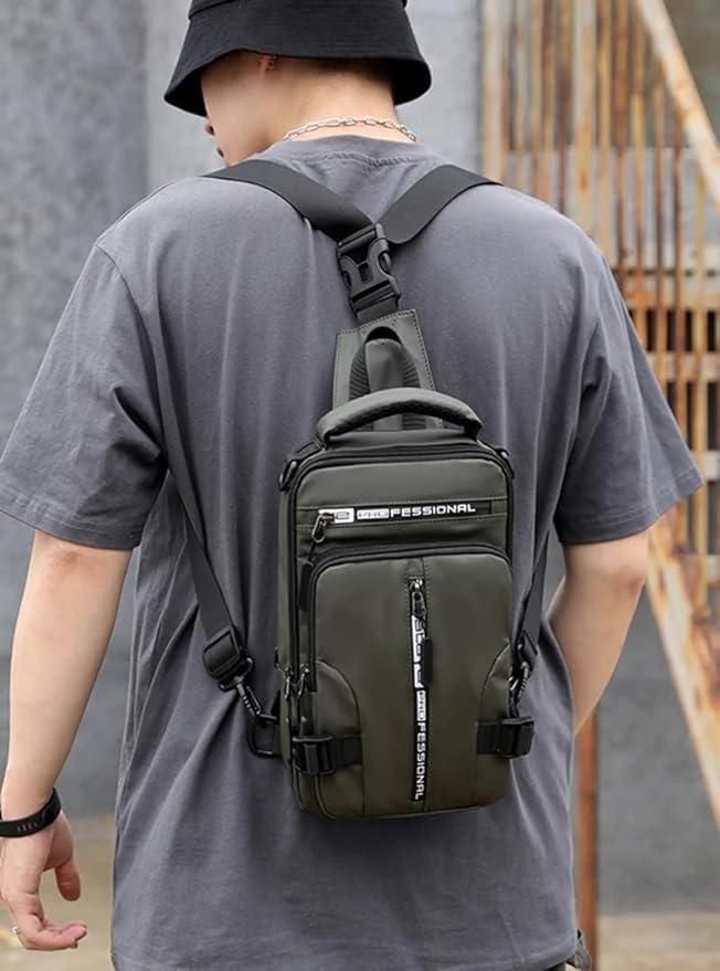 Sling Bag with USB Charging Port - for Men and Women