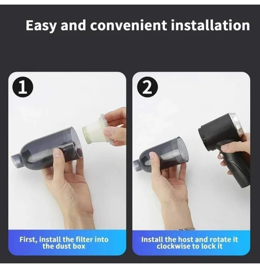 2 in 1 Vacuum Suction Cleaner. Portable Air Duster Wireless