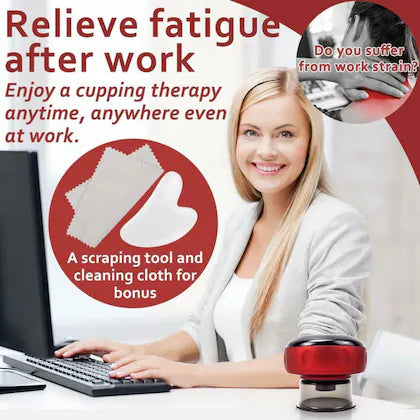 Electric Vacuum Suction Cupping Therapy Device. Full Body Massage Machine for Pain Relief & Detox