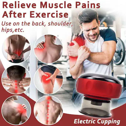 Electric Vacuum Suction Cupping Therapy Device. Full Body Massage Machine for Pain Relief & Detox