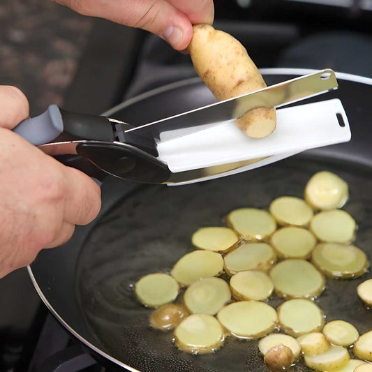 2-in-1 Kitchen Scissors & Food Chopper. Cleaver Cutters