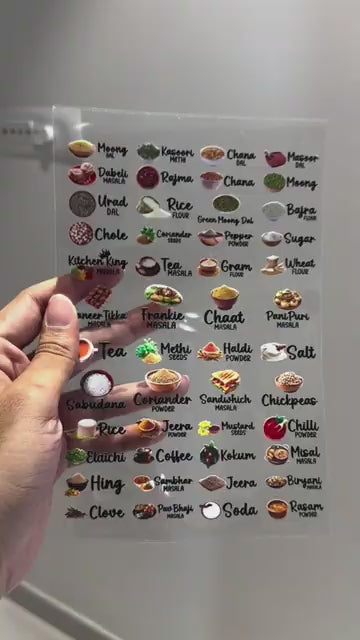3D Waterproof Kitchen Spice Jar Stickers